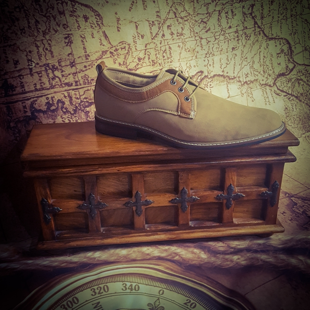 Ferro Aldo Tan Oxford Dress Shoes - Picture 2 of 8